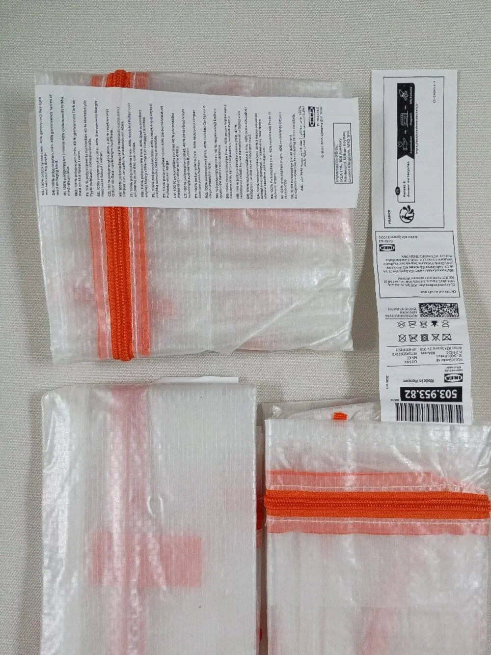 NEW Set of 3 IKEA PÄRKLA Zippered Storage Case/Bags 21 ¾ 